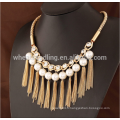 Vente en gros de perles en perles de Chine Collier plaqué or Accessoires pour femmes